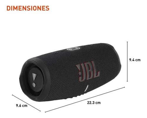 Bocina JBL Charge 5 JBLCHARGE5 portátil con bluetooth waterproof black